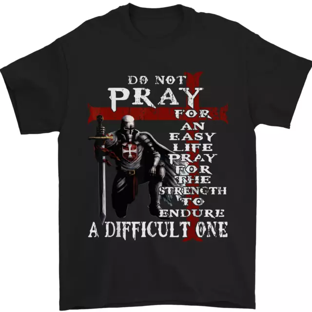 Do Not Pray Knights Templar St Georges Day Mens T-Shirt 100% Cotton