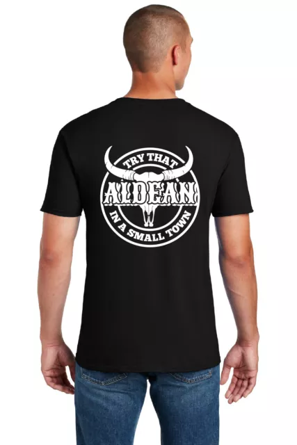 Jason Aldean Try That In A Small Town T Shirt Double Sided Unisex Black