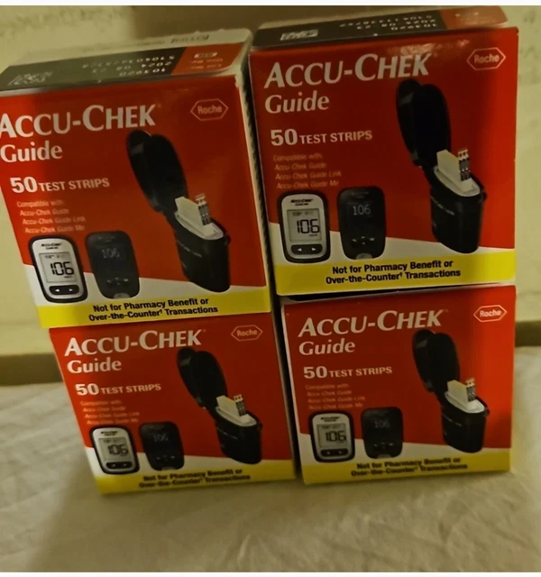 ACCUCHEK GUIDE TEST Strips 4 Boxes Of 50 Each 200 Total EUR 54,44