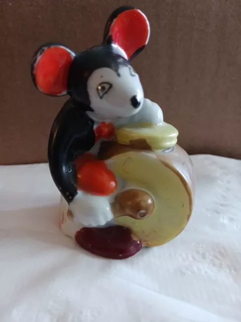 Rare Vintage Mickey Mouse W Drum Walt Disney Salt Or Pepper Shaker Cork Stopper