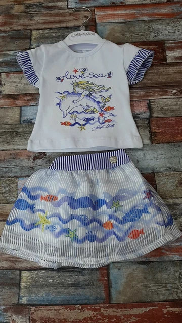 Completo bimba composto da Gonna e maglia neonata da 3 mesi a 30 mesi sarah Chol