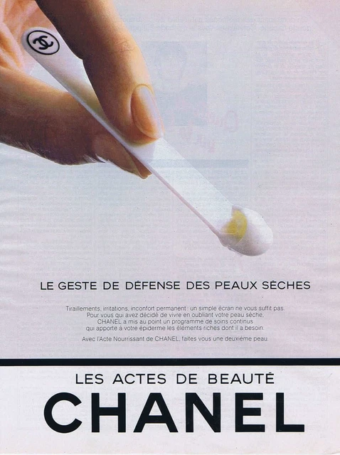 Publicité Advertising 016 1985 Chanel les actes de beauté