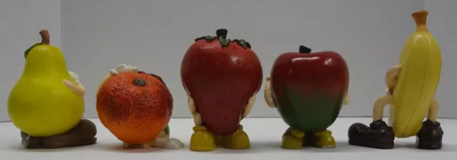 Vintage Sculptures UK Collectable Fruit Figurines Resin Lot of 5 Hard To Find 3