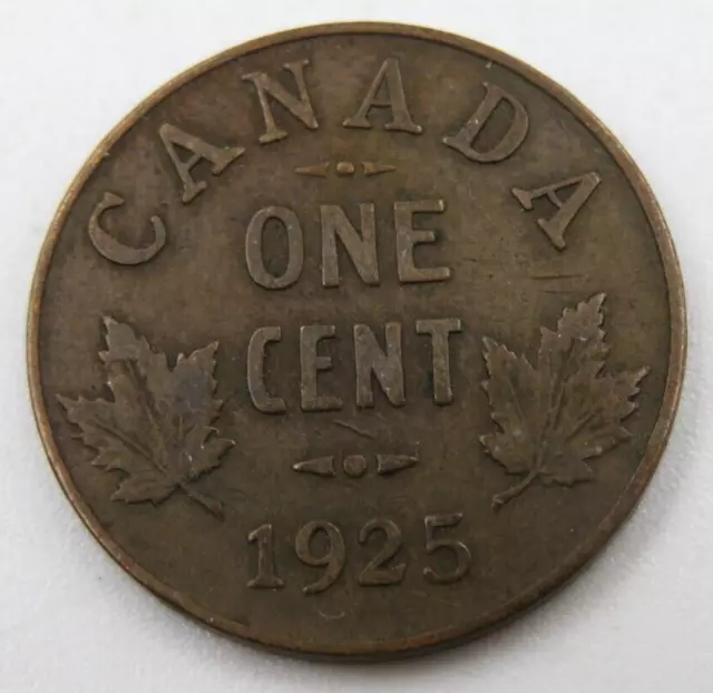 1925 Canada Small 1 Cent Coin Key Date George V