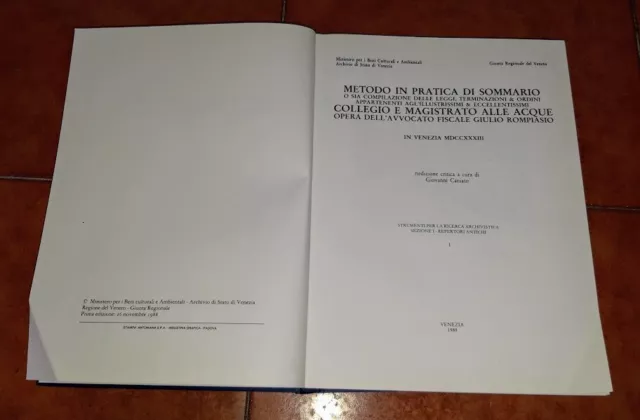 Rompiasio Compilazione Metodica Delle Leggi Collegio Magistrato Acque Venezia 88 2