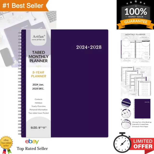 2024-2028 Monthly Planner/Monthly Calendar - 5 Year Monthly Planner from Jan....