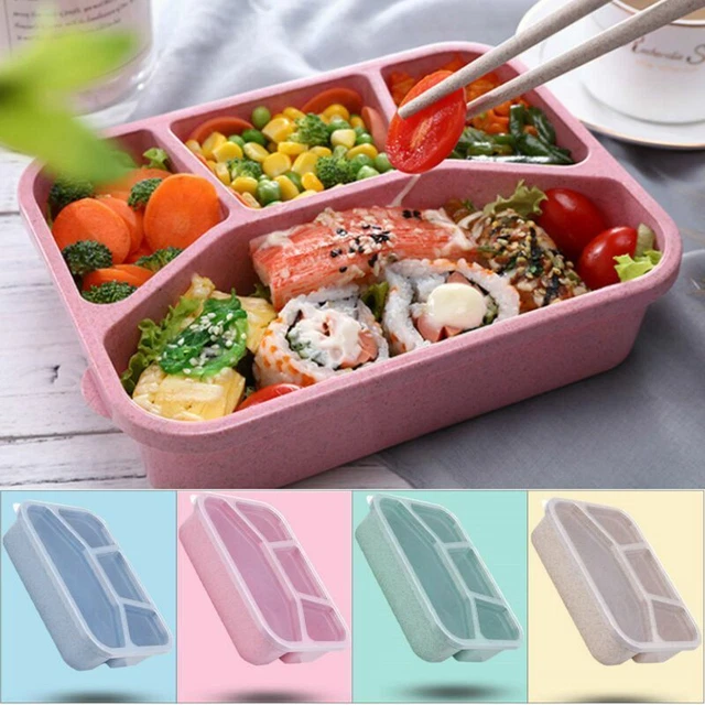 5Compartments Container Bento For Kids Adults Lunch Box Food Storage Boxes