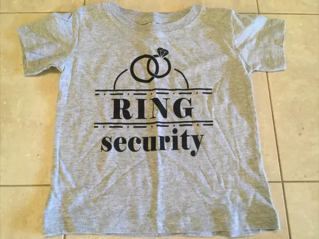 Ring Bearer Security Proposal Wedding Rehearsal Bridal Party Tee T-Shirt 18 Mnth