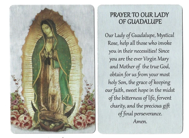 PRAYER TO OUR Lady of Guadalupe - St John Paul II - Laminated Holy Card ...