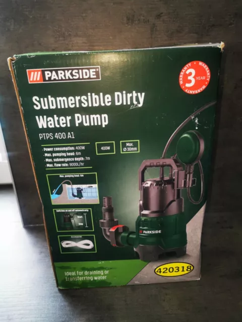 Submersible Dirty Water Pump Parkside PTPs 400 A1 - Sub Pump  400w 230v