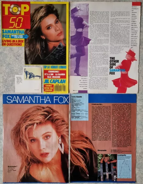 SAMANTHA FOX lot de presse clippings pack collection magazines