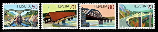 Schweiz Satz MiNr. 1450-1453 von 1991 Brücken Postfrisch N 0749