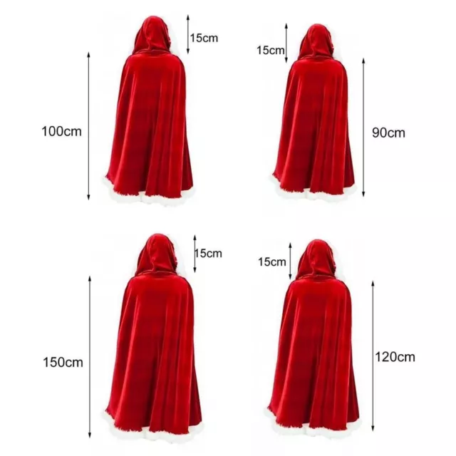 Mrs Santa Claus Christmas Fancy Dress Xmas Ladies Adults Costume Outfit Cloak 3