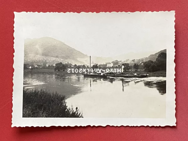 Foto, Wk2, Schaufelraddampfer auf der Elbe 1939, Aussig  (N)50634