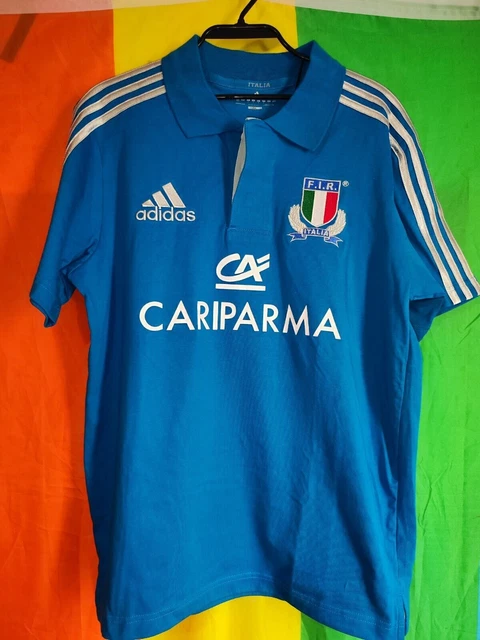 T-shirt Adidas Italia Rugby in cotone da uomo taglia M