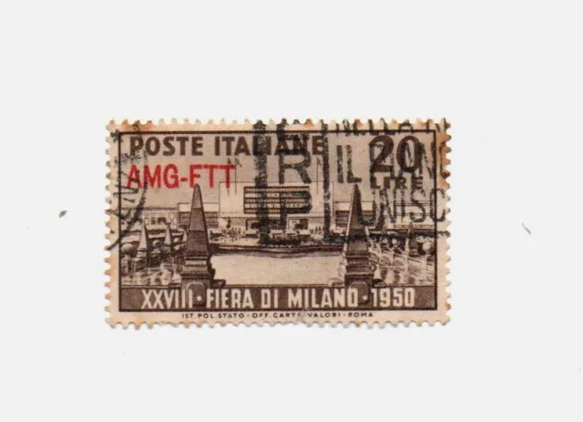 TRIESTE ZONA A AMG-FTT 1949 - Usato 20 Lire Fiera Milano