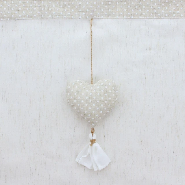 Salvare Set 2x Fenstervorhang " Pendaglio a Cuore " Finestra Decorazione Look 3