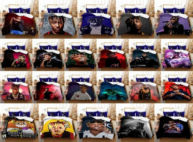 JUICE WRLD BED Set HipHop Doona Quilt Duvet Cover Single Double Size ...