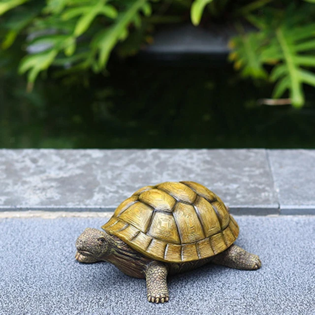 Realistische Schildkrötenstatue, Gartenskulptur, Schildkrötenfigur Tierskulptur
