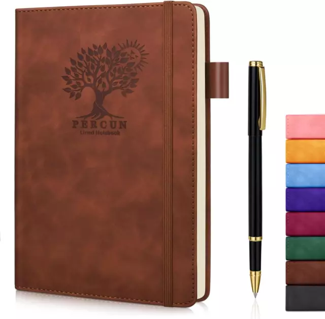 Lined Journal Notebook for Women Men, 160 Pages Thick Ruled Paper Travel Diary w