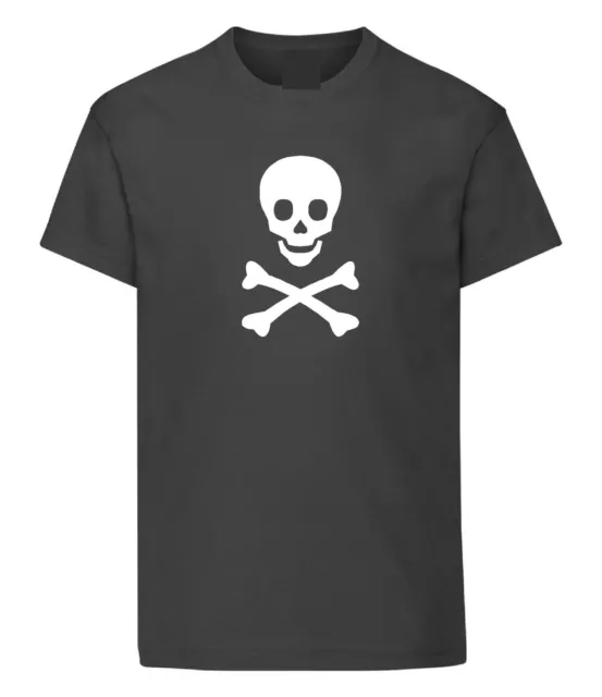 skull and crossbones Graphic Printed Kids t shirt pirate boys or girls top