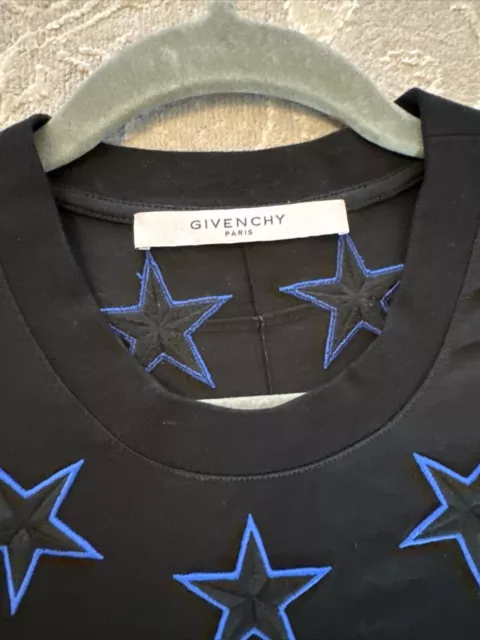 Givenchy Stars Black Blue Stars T Shirt Size S 3