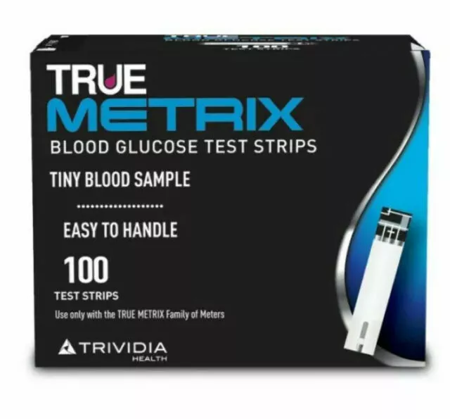 True Metrix Blood Glucose Test Strips Box - Pack of 100