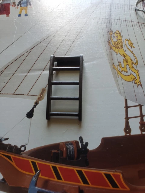 Grand Mât Pour Bateau Pirate Playmobil 3750 - Accessoire Vintage, Pièce Détachée