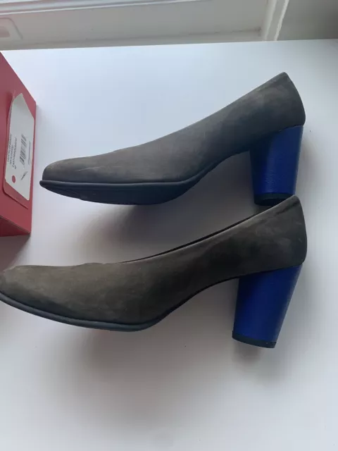 Arche Made In France Gray/ Blue Pumps Nubuck Leather Size 40 New In The Box