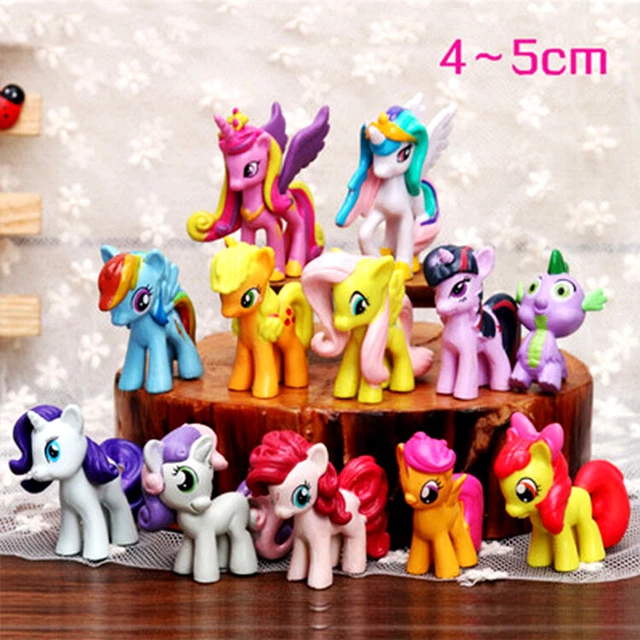 My Little Pony Figures Toys Mini Unicorn Fluttershy Rainbow Dash 12PC Bundle Set