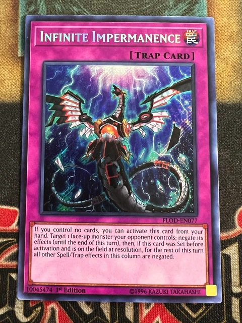 Yugioh Infinite Impermanence FLOD-EN077 Secret Rare 1st Edition VLP