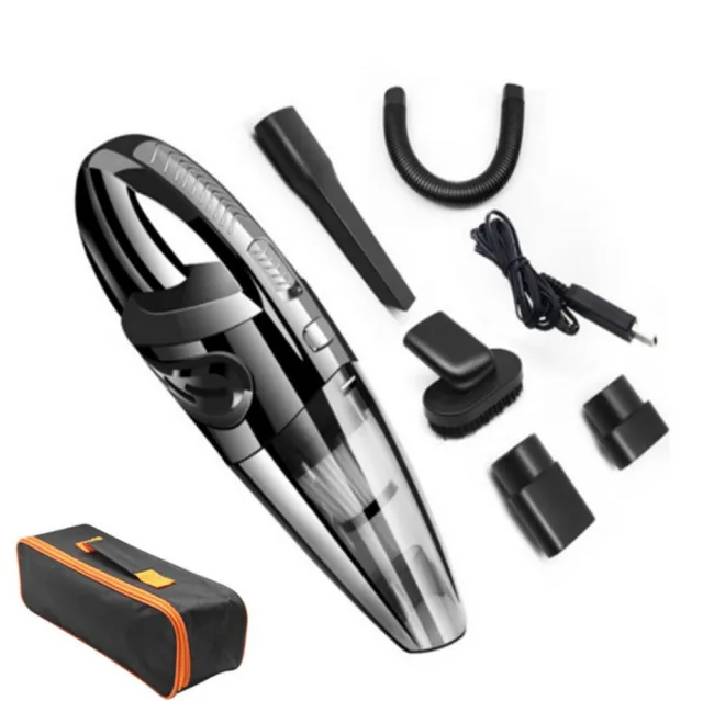 Car Vacuum Cleaner 120W 4Nozzle Powerful Wireless Corded Handheld Cleaner 4000pa