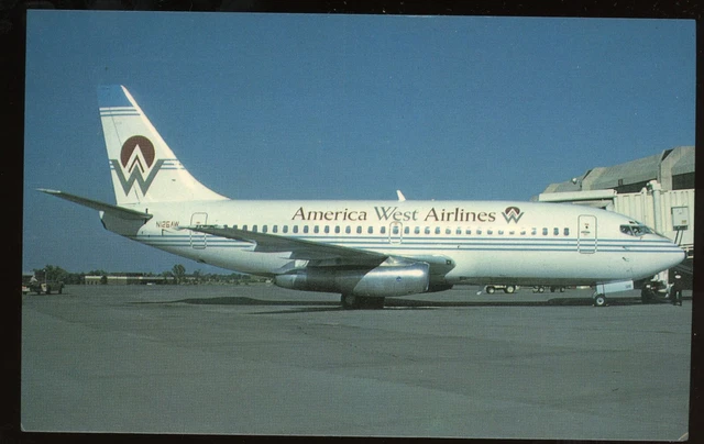 Postcard America West Airlines Boeing 737 Aircraft N126AW Airline