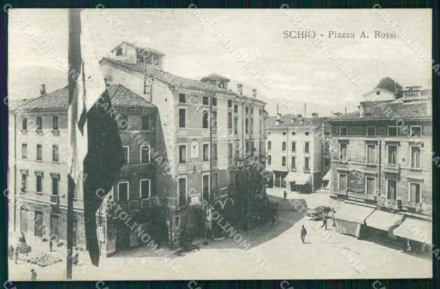 Vicenza Schio Piazza Rossi Tricolore cartolina RT1446