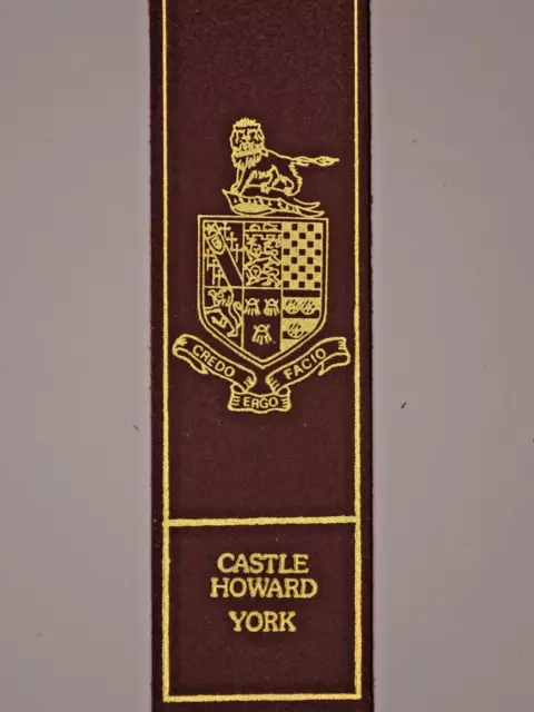 Castle Howard, North Yorkshire, Maroon Leather Bookmark (H)