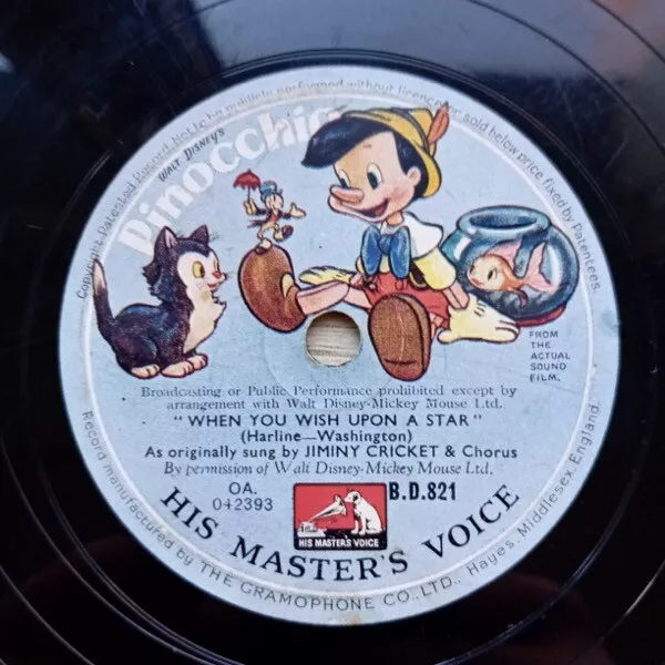 Walt Disney, Sophie Desmarets - Pinocchio (LP, Album, RE)