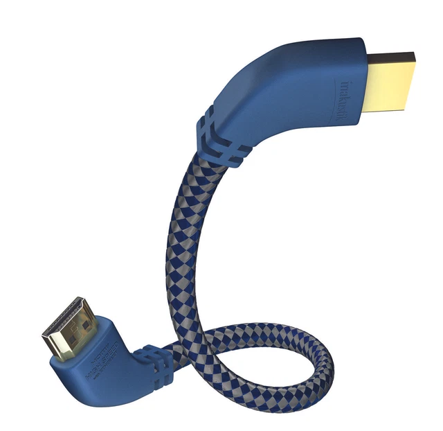 8,0m Inakustik Premium II Haute Vitesse HDMI Câble Ethernet 90° Winkelstecker