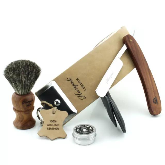 Rasage Ensemble Avec Coupe Droite Gorge Rasoir Brosse Cuir à Affilage Pâte