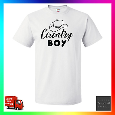 Country Boy T-shirt T-shirt Tee Funny Farm CONTADINO AGRI Trattore BF Music