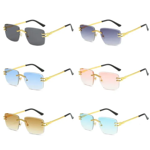 UV400 Protection Rimless Square Sunglasses Y2K Eyewear  for Women & Men