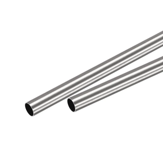 304 Inox Acier Rond Tube 9mm OD 0.5mm Mur Épaisseur 300mm Longueur 2 Pcs