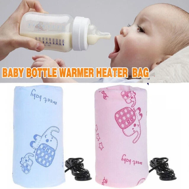 Baby Bottle Milk Warmer Travel USB Heater Pouch Portable Feeding Thermostat Bag