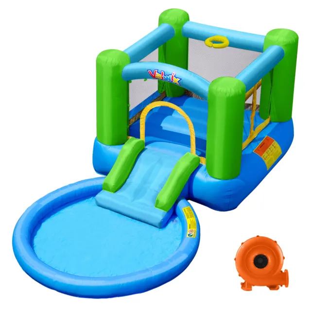Inflatable Bounce House Kids Castle Slide Bouncer Water Jumper Toy w/Blower Pool