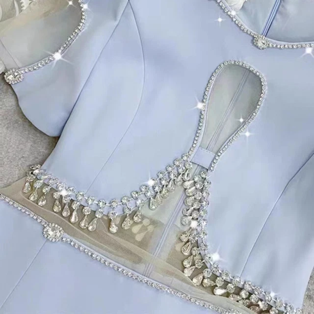 Shiny Crystal Rhinestone Trim Glitter Faux Diamond Fringe Chain DIY Decoration 3