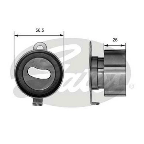 GATES Galet tendeur de courroie de distribution Poulie-tendeur T41011 26mm Métal