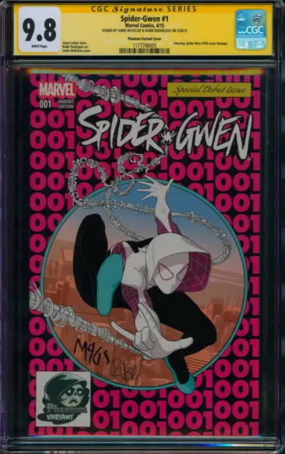 Spider-Gwen #1 ⭐ CGC SS 9.8 2X SIGNED ⭐ Phantom Variant Cover Marvel Comic 2015