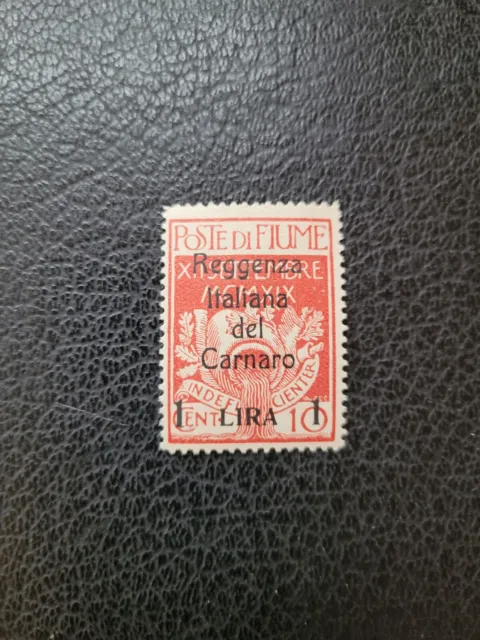 Fiume #117 MH, 1920 1 l on 10 c Rose, Scott Catalog Value $ 47.50