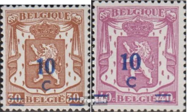 Belgium 596-597 (complete issue) with hinge 1942 Crest