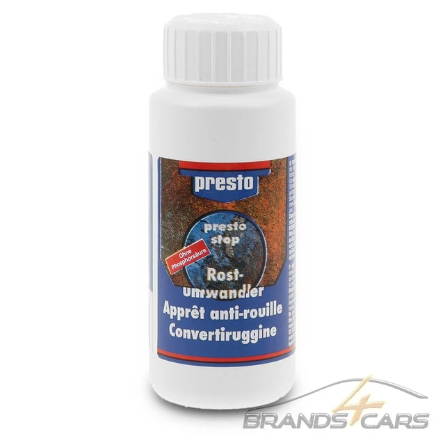 100 ml PRESTO STOP CONVERTITORE RUGGINE CORROSIONE RUGGINE PRIMER RISANAMENTO