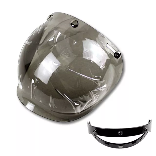 VISIERA BUBBLE + FLIP-UP BOLLA 3 BOTTONI Biltwell Bell DMD Bandit AFX Nolan AGV